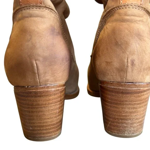 Rag & Bone Whipstitch Tan Suede Boots Size‎ 40/US Size 9 Booties Western Boho - Picture 11 of 11